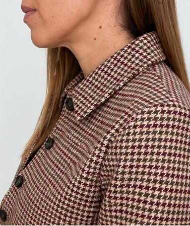 Chaqueta de cuadros tipo tweed de mujer — V30 Studio