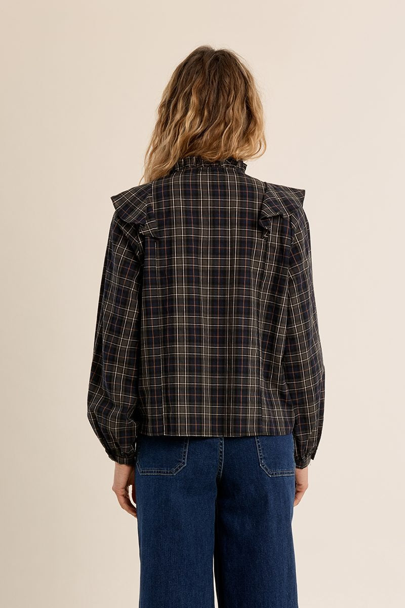 Blusa de mujer khaki de Molly Bracken, vista trasera