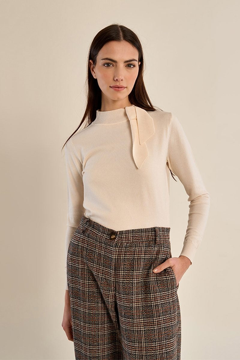 Jersey de mujer crudo de Molly Bracken, detalle