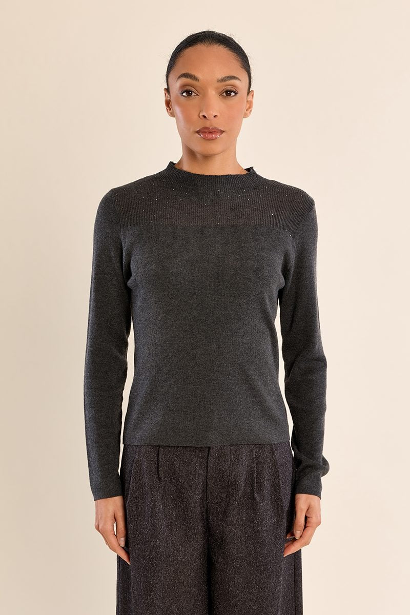 Jersey de mujer gris oscuro de Molly Bracken, vista frontal