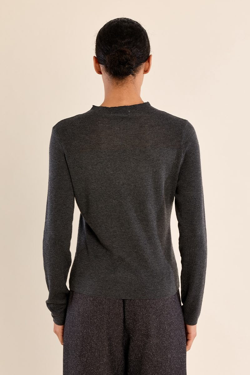 Jersey de mujer gris oscuro de Molly Bracken, vista trasera