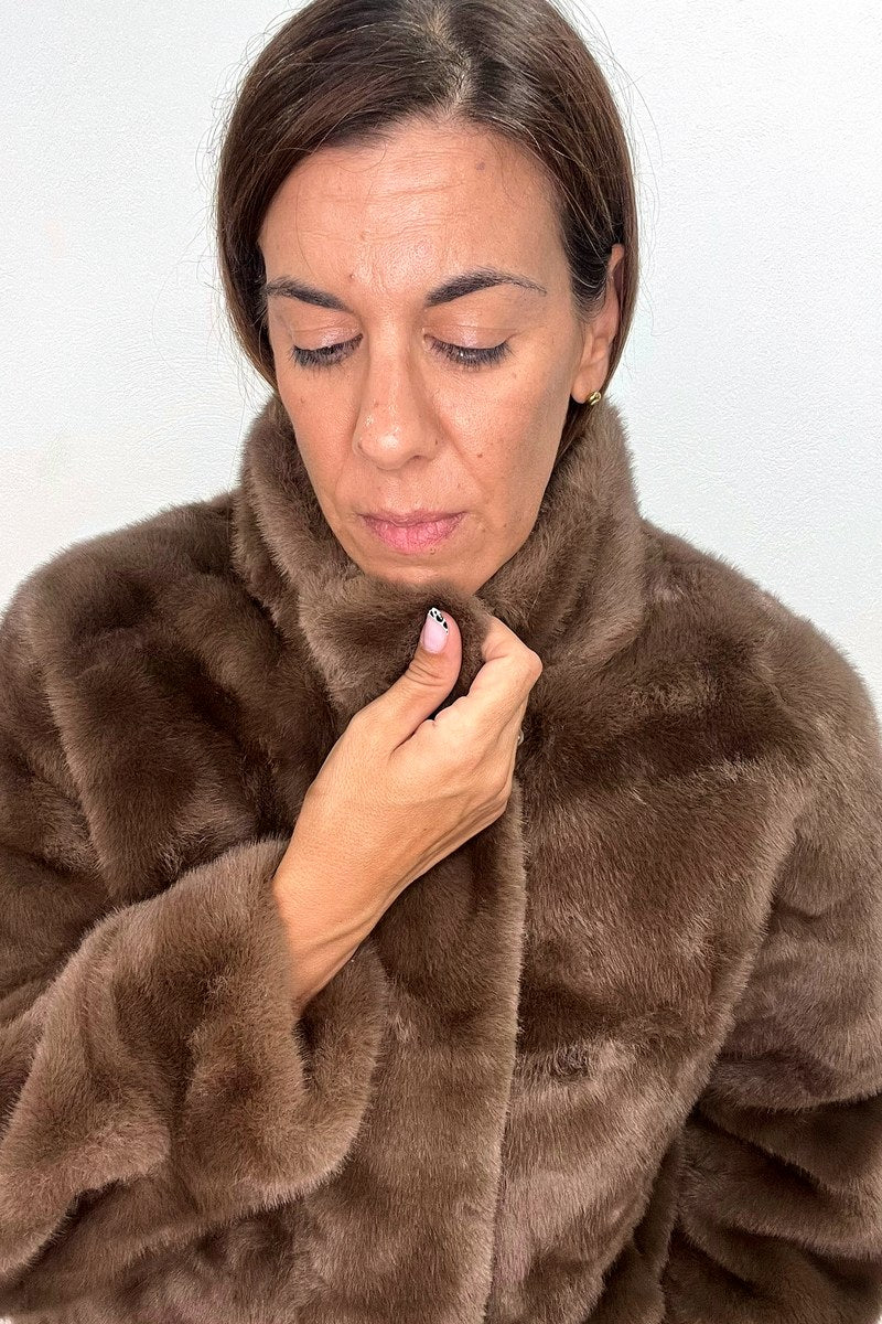 Abrigo Efecto Pelo Topo Visón